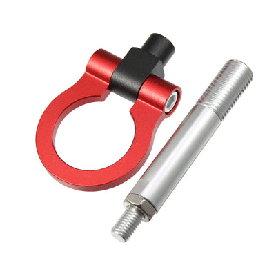 Harfington Red Aluminum Alloy Round Front Rear Bumper Trailer Ring Eye Towing Tow Hook Screw for Hyundai Veloster 2012-17 for M20x2.5 Screw