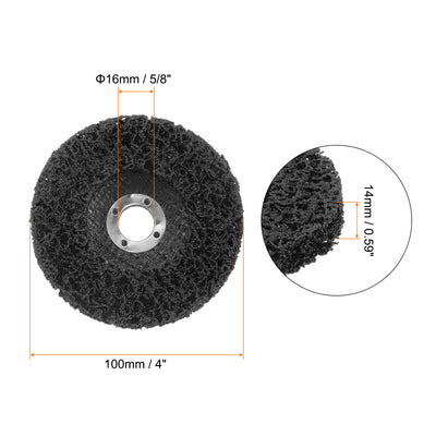 Harfington Strip Wheel Stripping Wheels 4"x5/8" for Angle Grinder Black