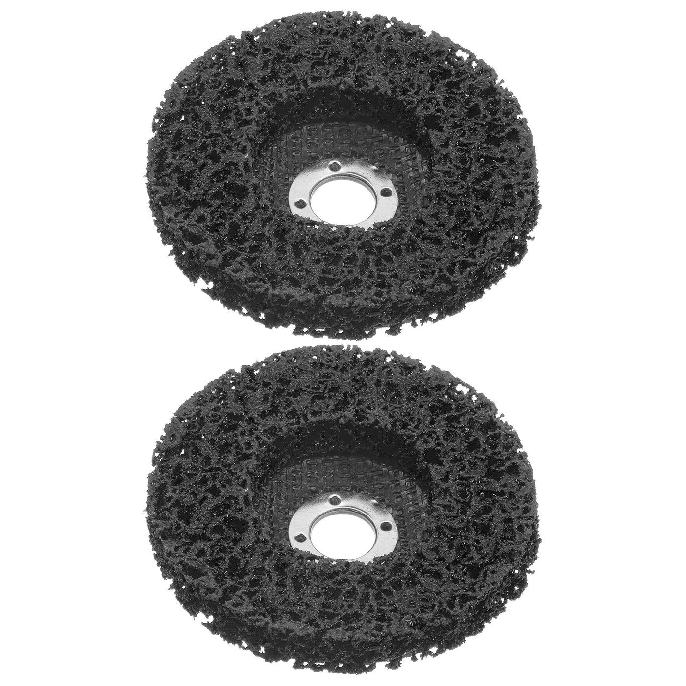 Harfington 2pcs Strip Wheel Stripping Wheels 4"x5/8" for Angle Grinder Black