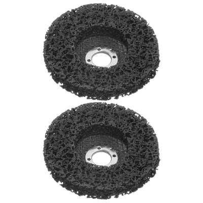 Harfington 2pcs Strip Wheel Stripping Wheels 4"x5/8" for Angle Grinder Black