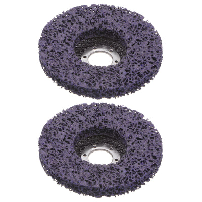 Harfington 2pcs Strip Wheel Stripping Wheels 4.5"x7/8" for Angle Grinder Purple