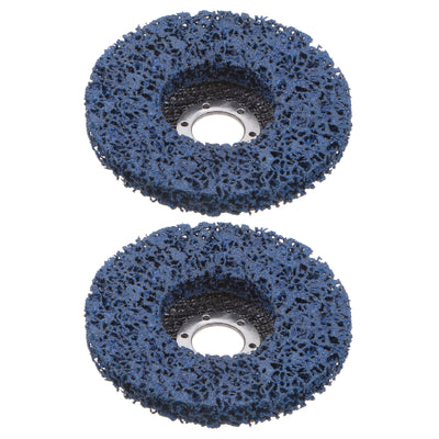 Harfington 2pcs Strip Wheel Stripping Wheels 4.5"x7/8" for Angle Grinder Blue