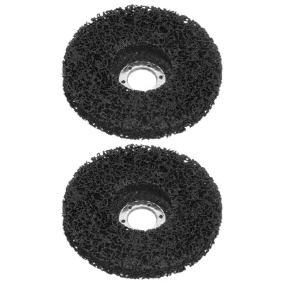 Harfington 2pcs Strip Wheel Stripping Wheels 5"x7/8" for Angle Grinder Black