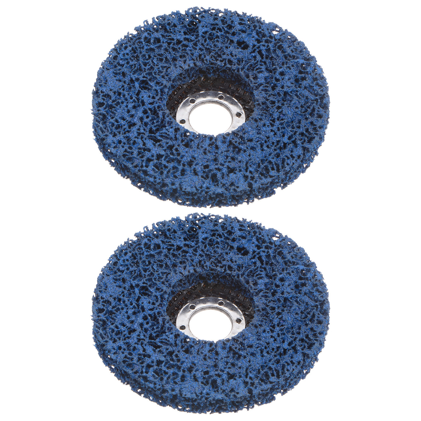 Harfington 2pcs Strip Wheel Stripping Wheels 5"x7/8" for Angle Grinder Blue