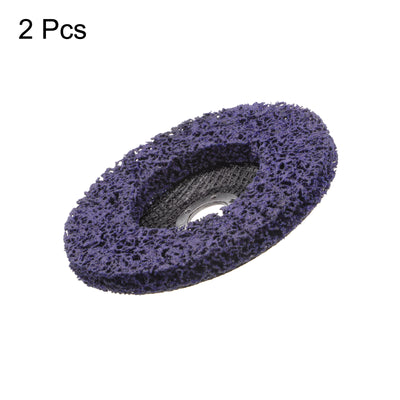 Harfington 2pcs Strip Wheel Stripping Wheels 6"x7/8" for Angle Grinder Purple