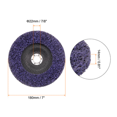 Harfington Strip Wheel Stripping Wheels 7"x7/8" for Angle Grinder Purple