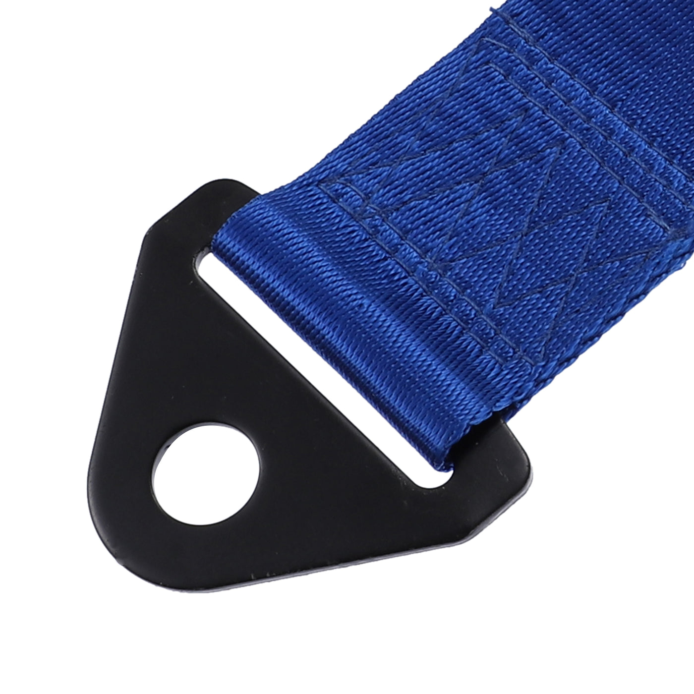 X AUTOHAUX Universal Car Tow Towing Hook Bumper Trailer Belt Strap with Bolt Aluminum Alloy Blue