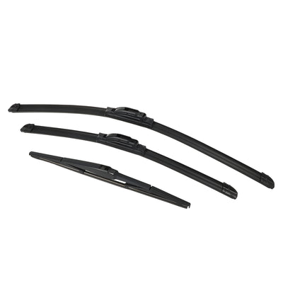 Harfington Front Rear Windshield Wiper Blade Set Fit for Chrysler Pacifica 2017-2021 - Pack of 3 Black