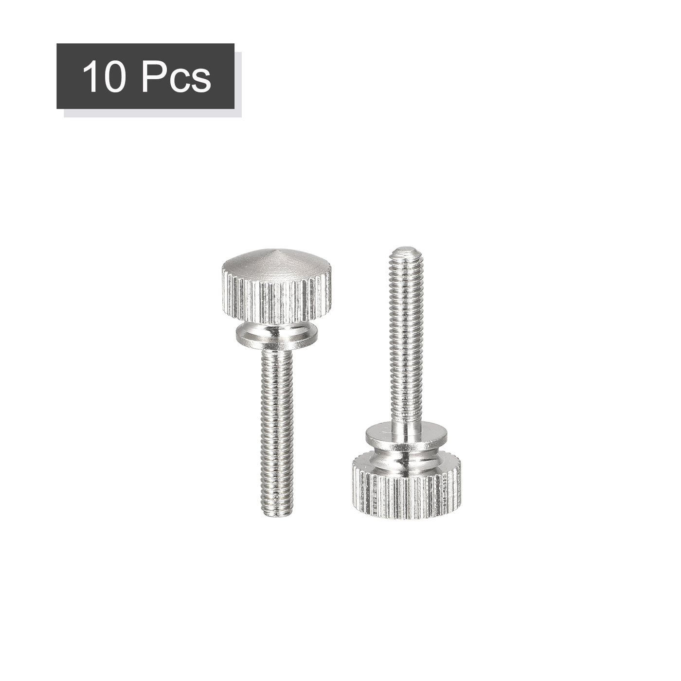 uxcell Uxcell Knurled Thumb Screws, M3x16mm Brass Shoulder Bolts Grip Knobs Fasteners, Nickel Plated 10Pcs