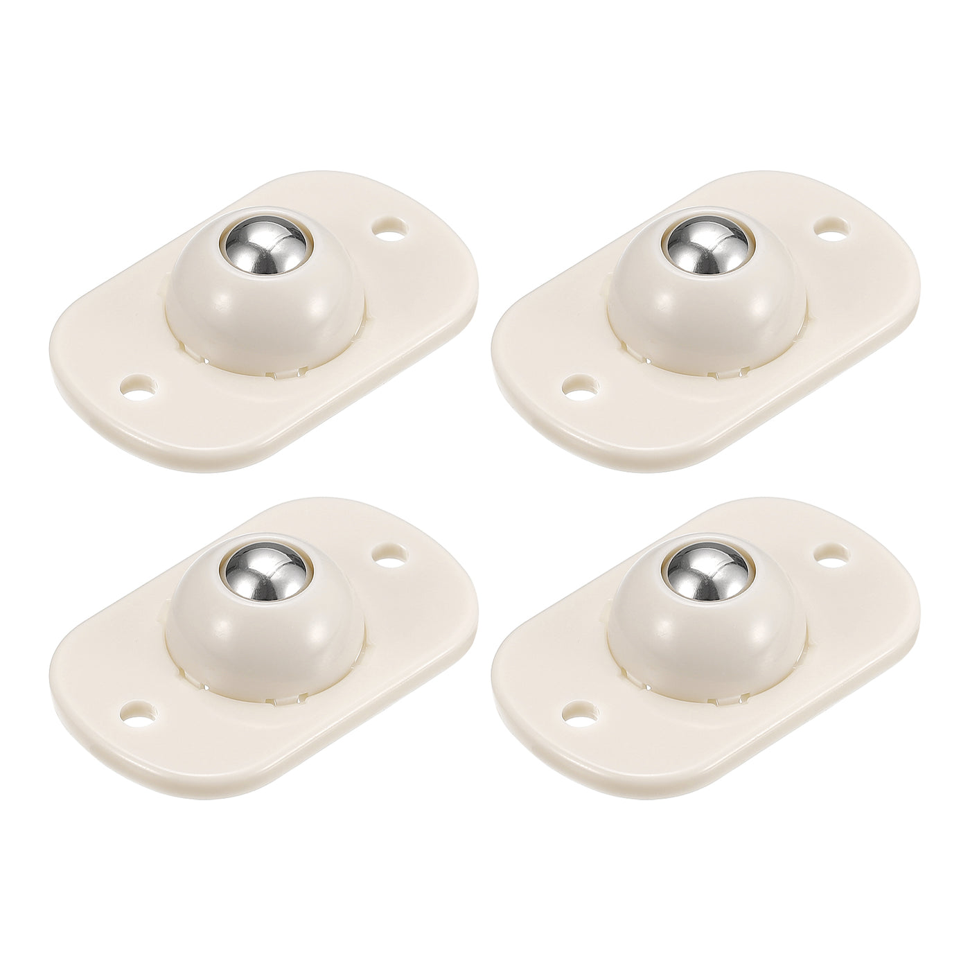 uxcell Uxcell Self Adhesive Caster Wheels, (4Pcs/ White) Mini Swivel Paste Universal Pulley for Bin Bottom, Trash Can, Storage Box, Furniture