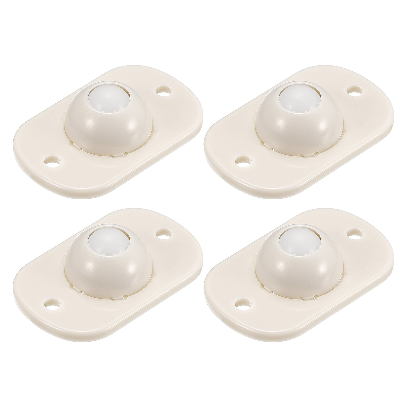 uxcell Uxcell Self Adhesive Caster Wheels, Mini Swivel Paste Universal Pulley for Bin Bottom, Trash Can, Storage Box Moving (4Pcs-White)