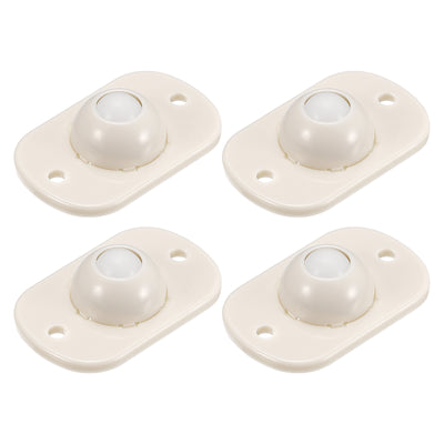 uxcell Uxcell Self Adhesive Caster Wheels, Mini Swivel Paste Universal Pulley for Bin Bottom, Trash Can, Storage Box Moving (4Pcs-White)