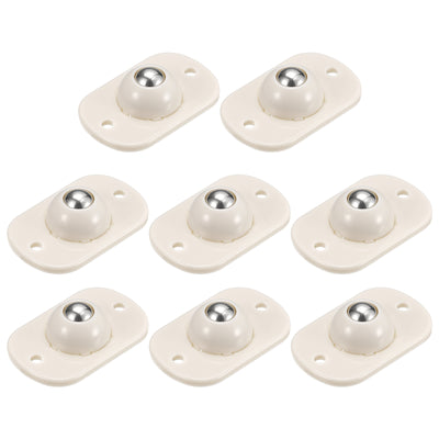 uxcell Uxcell Self Adhesive Caster Wheels, (Pack of 8 / White) Mini Swivel Paste Universal Pulley for Bin Bottom, Trash Can, Storage Box, Furniture