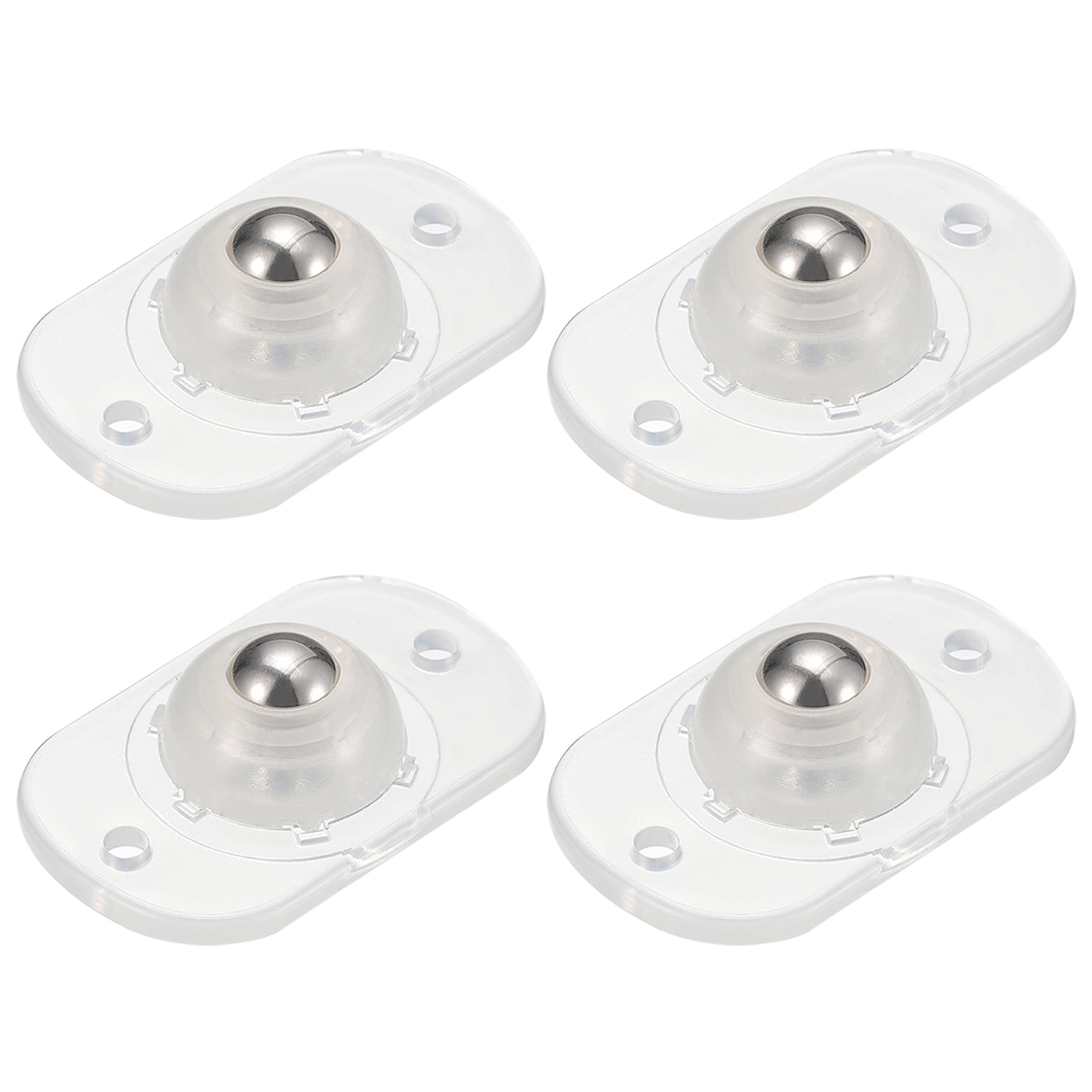 uxcell Uxcell Self Adhesive Caster Wheels, (4Pcs/ Clear) Mini Swivel Paste Universal Pulley for Bin Bottom, Trash Can, Storage Box, Furniture