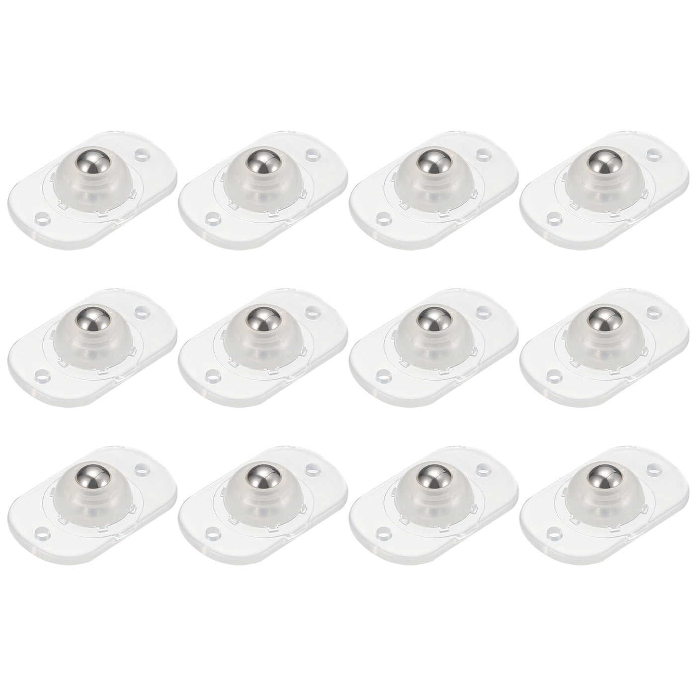 uxcell Uxcell Self Adhesive Caster Wheels, (12Pcs/ Clear) Mini Swivel Paste Universal Pulley for Bin Bottom, Trash Can, Storage Box, Furniture