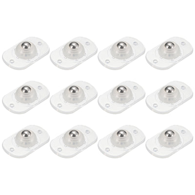 uxcell Uxcell Self Adhesive Caster Wheels, (12Pcs/ Clear) Mini Swivel Paste Universal Pulley for Bin Bottom, Trash Can, Storage Box, Furniture