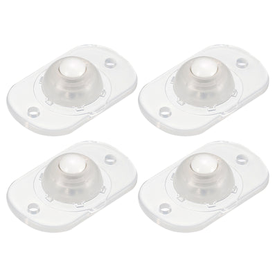 uxcell Uxcell Self Adhesive Caster Wheels, Mini Swivel Paste Universal Pulley for Bin Bottom, Trash Can, Storage Box Moving (4Pcs-Clear)