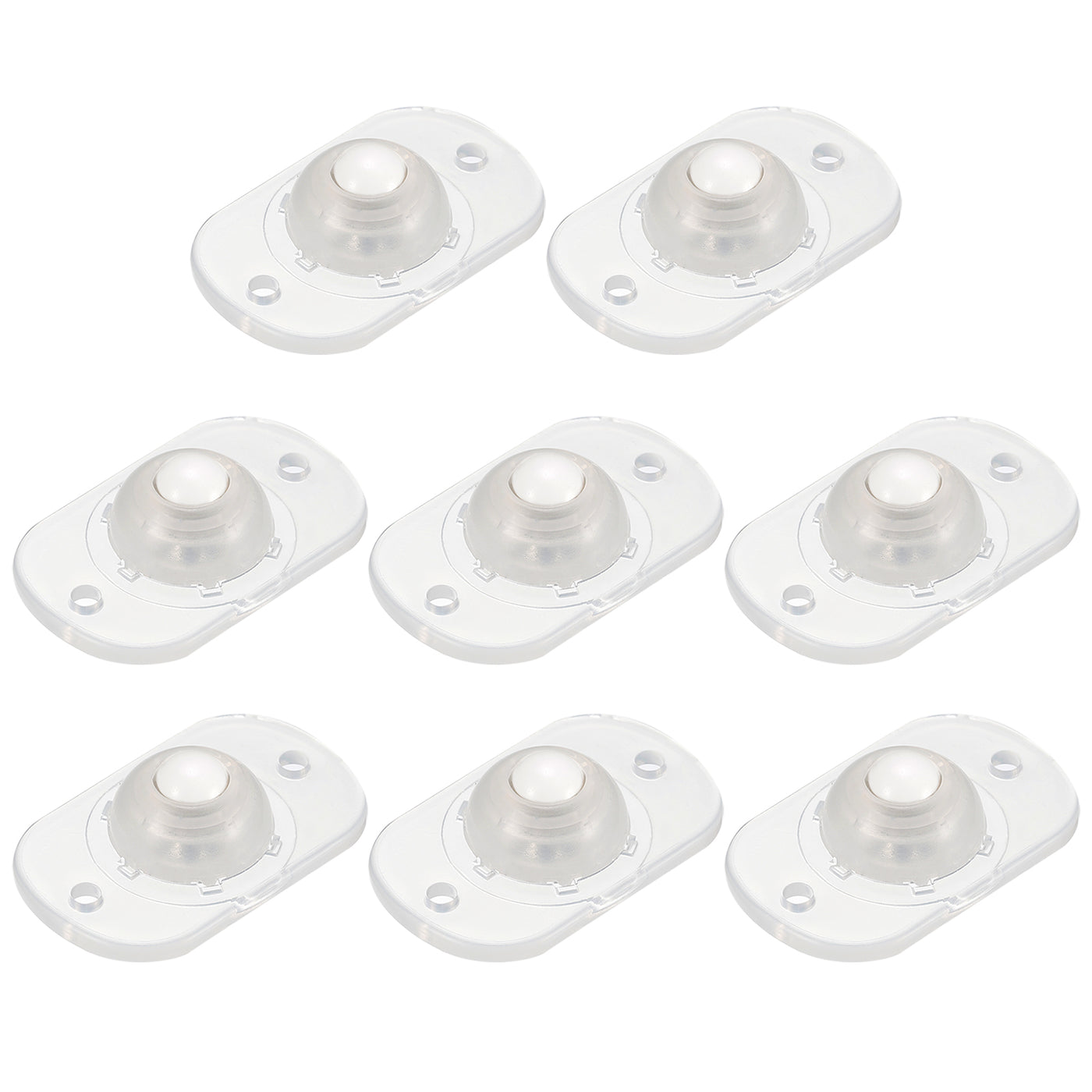 uxcell Uxcell Self Adhesive Caster Wheels, Mini Swivel Paste Universal Pulley for Bin Bottom, Trash Can, Storage Box Moving (8Pcs-Clear)