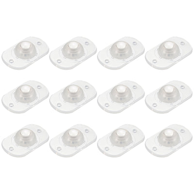 uxcell Uxcell Self Adhesive Caster Wheels, Mini Swivel Paste Universal Pulley for Bin Bottom, Trash Can, Storage Box Moving (12Pcs-Clear)