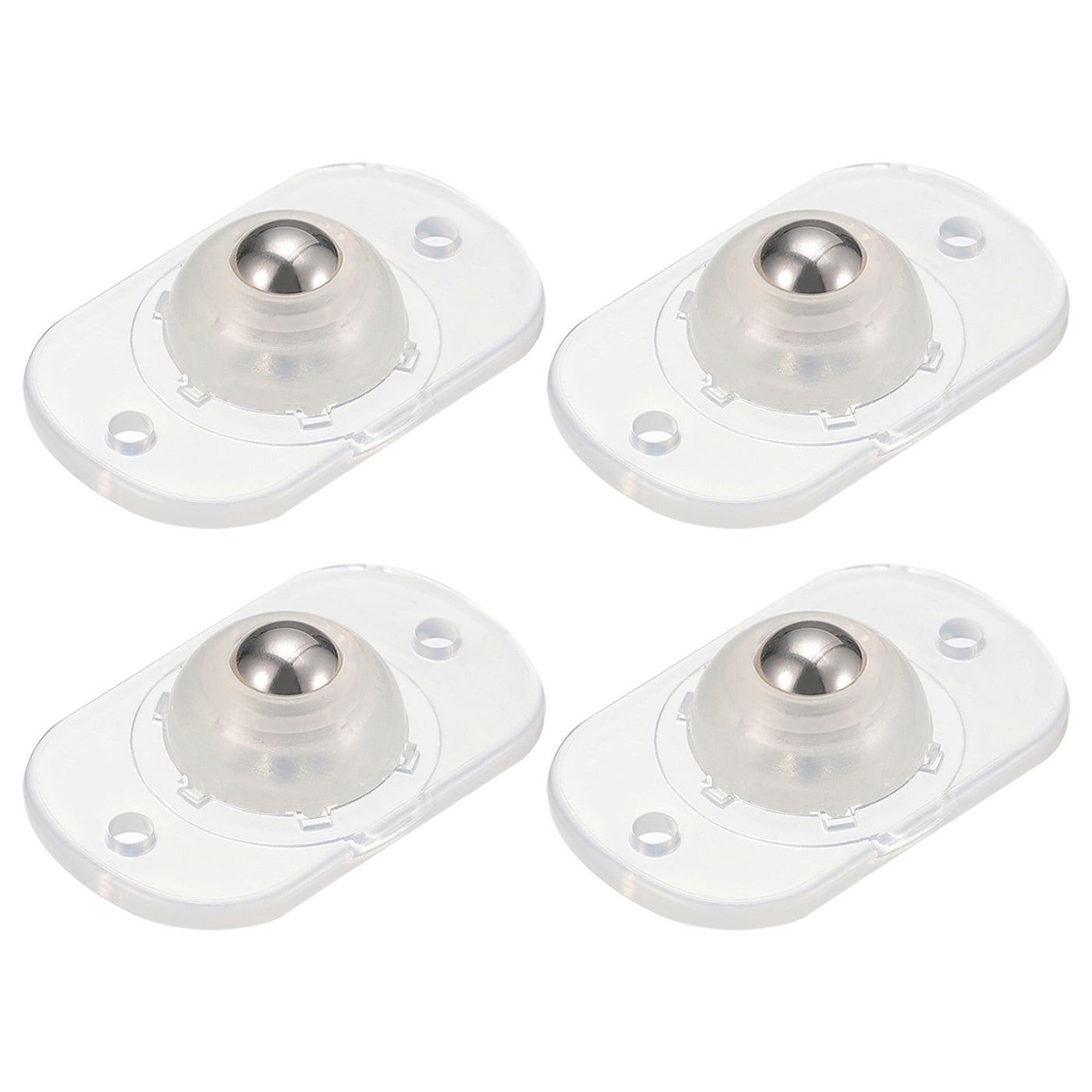 uxcell Uxcell Self Adhesive Caster Wheels, (Pack of 4 / Clear) Mini Swivel Paste Universal Pulley for Bin Bottom, Trash Can, Storage Box, Furniture