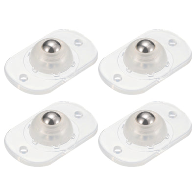 uxcell Uxcell Self Adhesive Caster Wheels, (Pack of 4 / Clear) Mini Swivel Paste Universal Pulley for Bin Bottom, Trash Can, Storage Box, Furniture