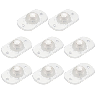 uxcell Uxcell Self Adhesive Caster Wheels, Mini Swivel Paste Universal Pulley for Bin Bottom, Trash Can, Storage Box Moving (Pack of 8 -Clear)