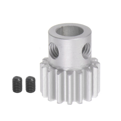 Harfington Step Spur Gear 8mm Inner Hole Pinion Gear 16T Mod 1 Aluminum Alloy Motor Gear