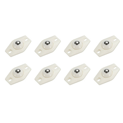 uxcell Uxcell Adhesive Mini Caster Wheels, (White - 8Pcs) Swivel Universal Caster 360 Degree Rotation Sticky Pulley for Bins, Storage Boxes, Furniture, Trash Can