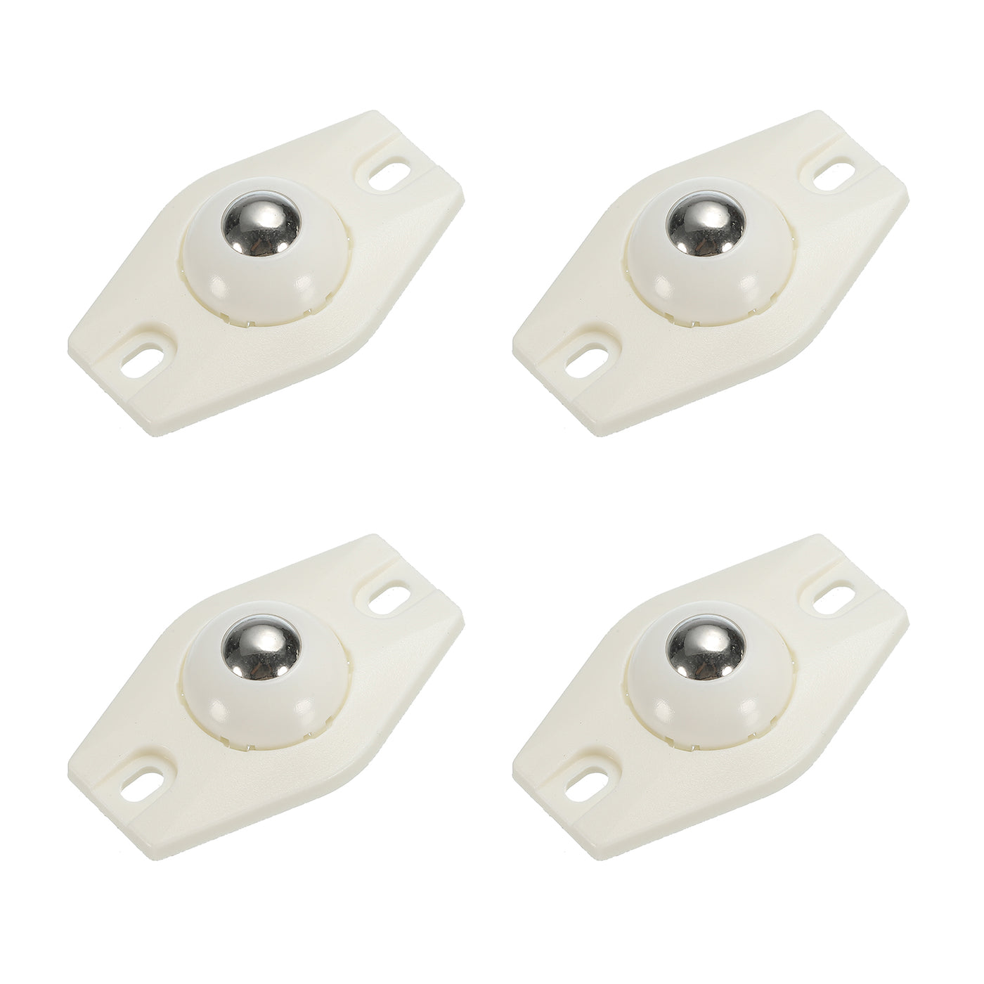 uxcell Uxcell Adhesive Mini Caster Wheels, (White - 4Pcs) Swivel Universal Caster 360 Degree Rotation Sticky Pulley for Bins, Storage Boxes, Furniture, Trash Can