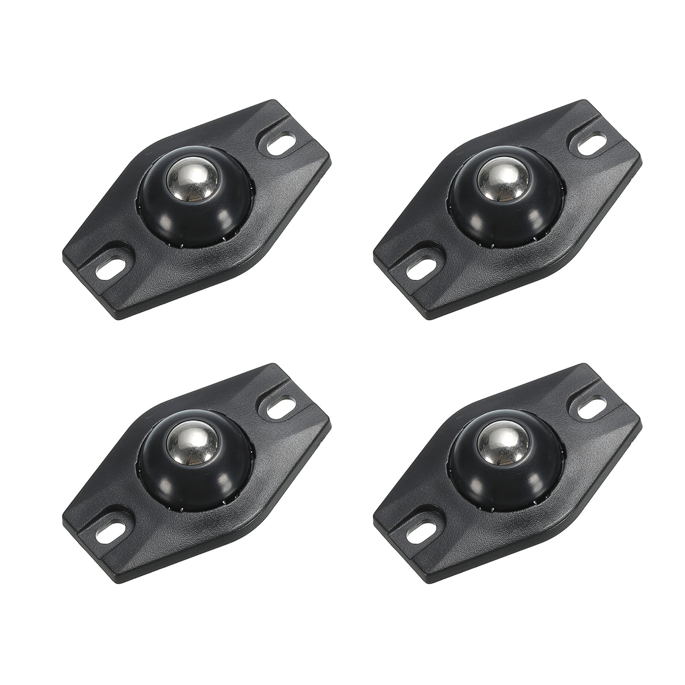 uxcell Uxcell Adhesive Mini Caster Wheels, (Black - 4Pcs) Swivel Universal Caster 360 Degree Rotation Sticky Pulley for Bins, Storage Boxes, Furniture, Trash Can