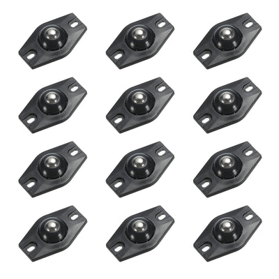 uxcell Uxcell Adhesive Mini Caster Wheels, (Black - 12Pcs) Swivel Universal Caster 360 Degree Rotation Sticky Pulley for Bins, Storage Boxes, Furniture, Trash Can