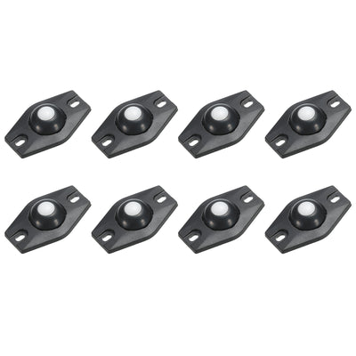 uxcell Uxcell Adhesive Mini Caster Wheels, (Black - 8Pcs) Swivel Universal Caster 360 Rotation Sticky Pulley for Bins, Storage Boxes, Furniture, Trash Can