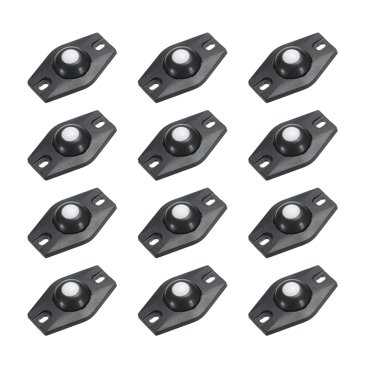 uxcell Uxcell Adhesive Mini Caster Wheels, (Black - 12Pcs) Swivel Universal Caster 360 Rotation Sticky Pulley for Bins, Storage Boxes, Furniture, Trash Can