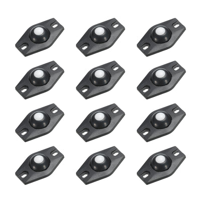 uxcell Uxcell Adhesive Mini Caster Wheels, (Black - 12Pcs) Swivel Universal Caster 360 Rotation Sticky Pulley for Bins, Storage Boxes, Furniture, Trash Can