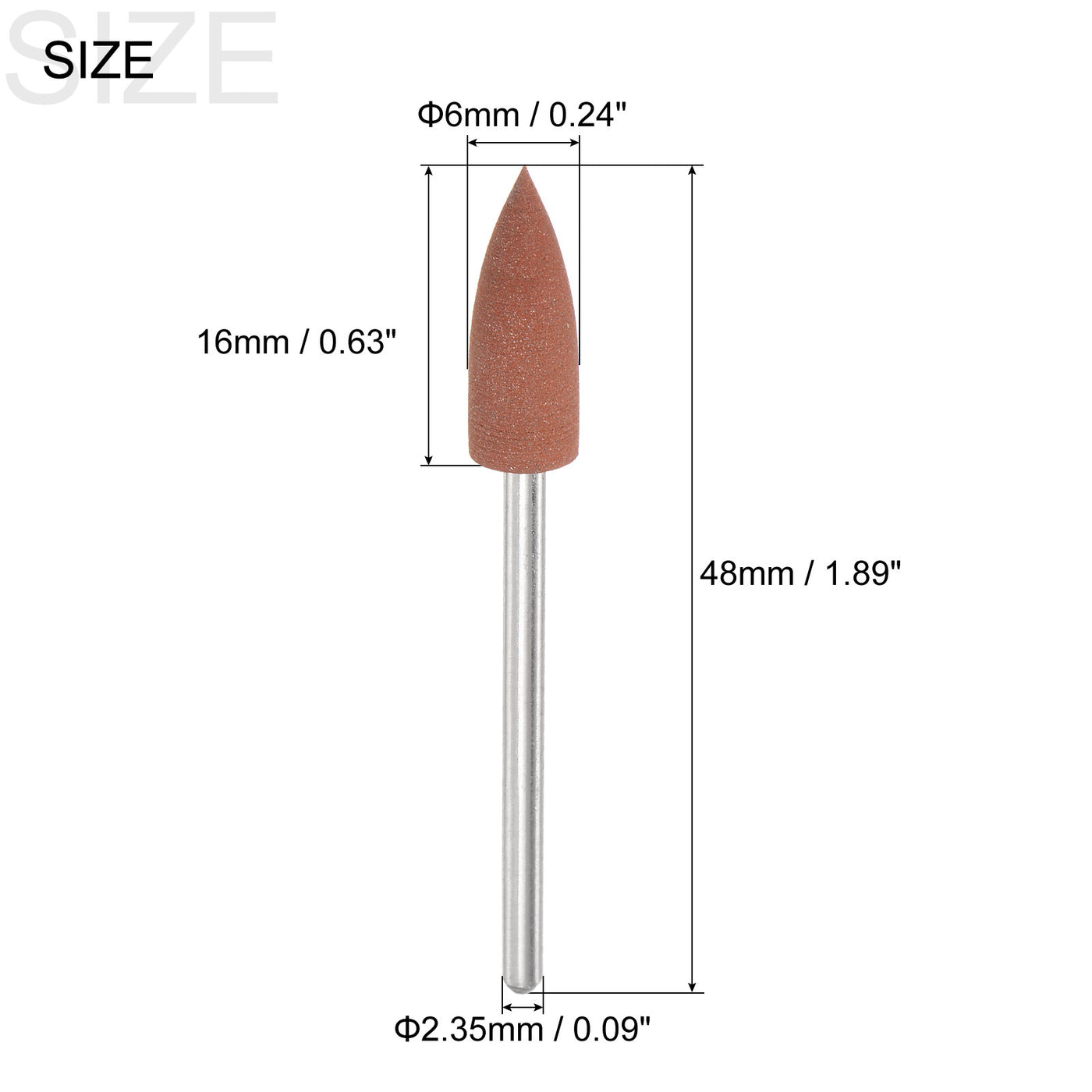 uxcell Uxcell Abrasive Mounted Stone Point Stone Grinding Head