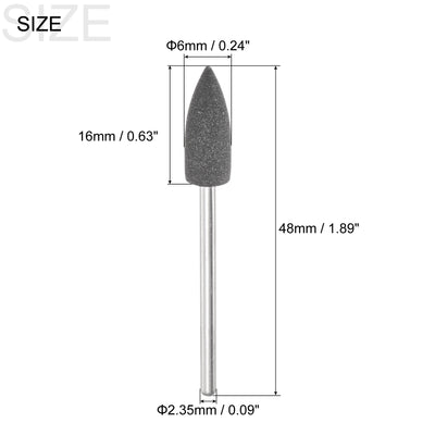 Harfington Uxcell Abrasive Mounted Stone Point Stone Grinding Head