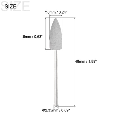 Harfington Uxcell Abrasive Mounted Stone Point Stone Grinding Head