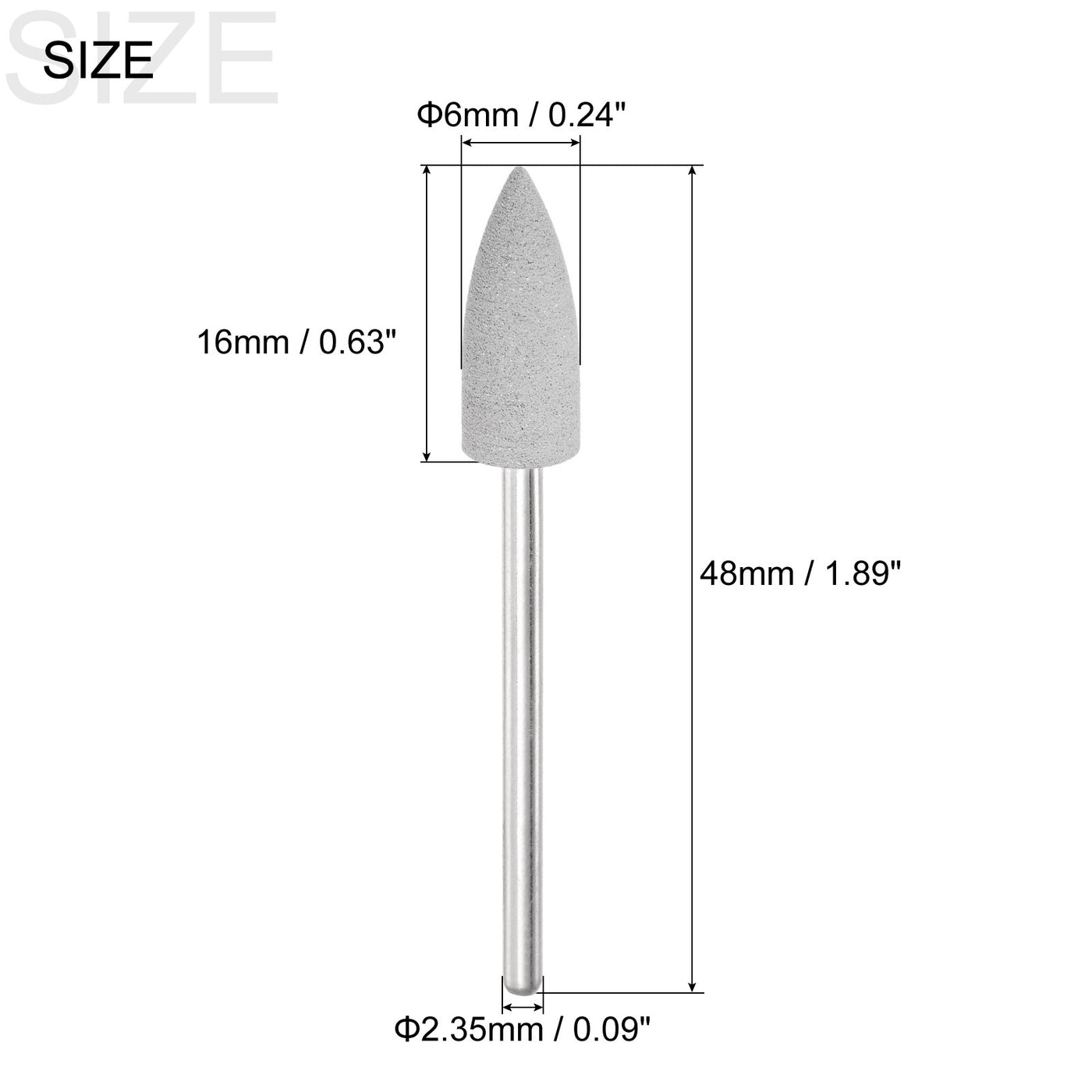 uxcell Uxcell Abrasive Mounted Stone Point Stone Grinding Head