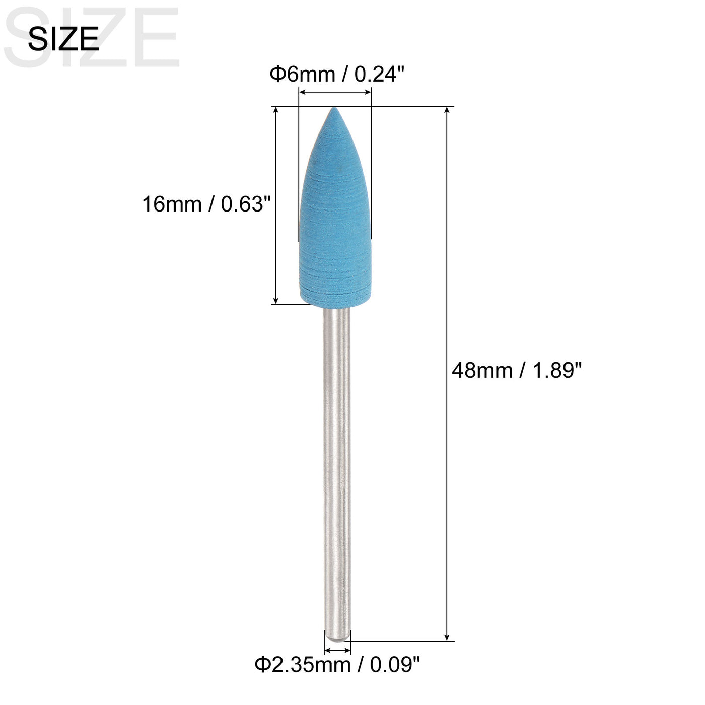 uxcell Uxcell Abrasive Mounted Stone Point Stone Grinding Head