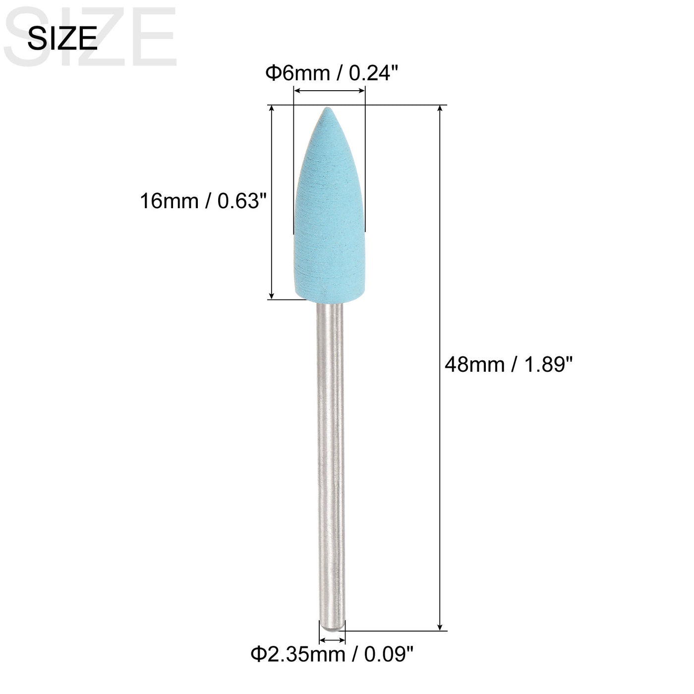 uxcell Uxcell Abrasive Mounted Stone Point Stone Grinding Head