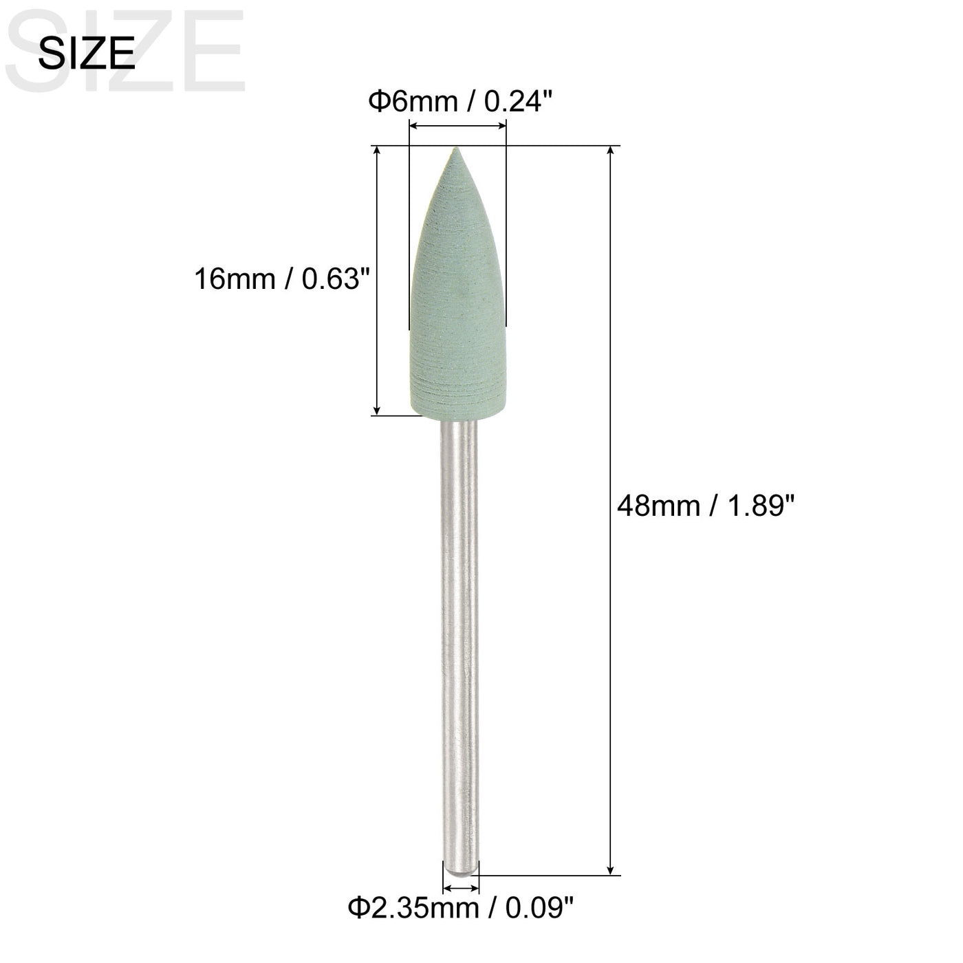 uxcell Uxcell Abrasive Mounted Stone Point Stone Grinding Head