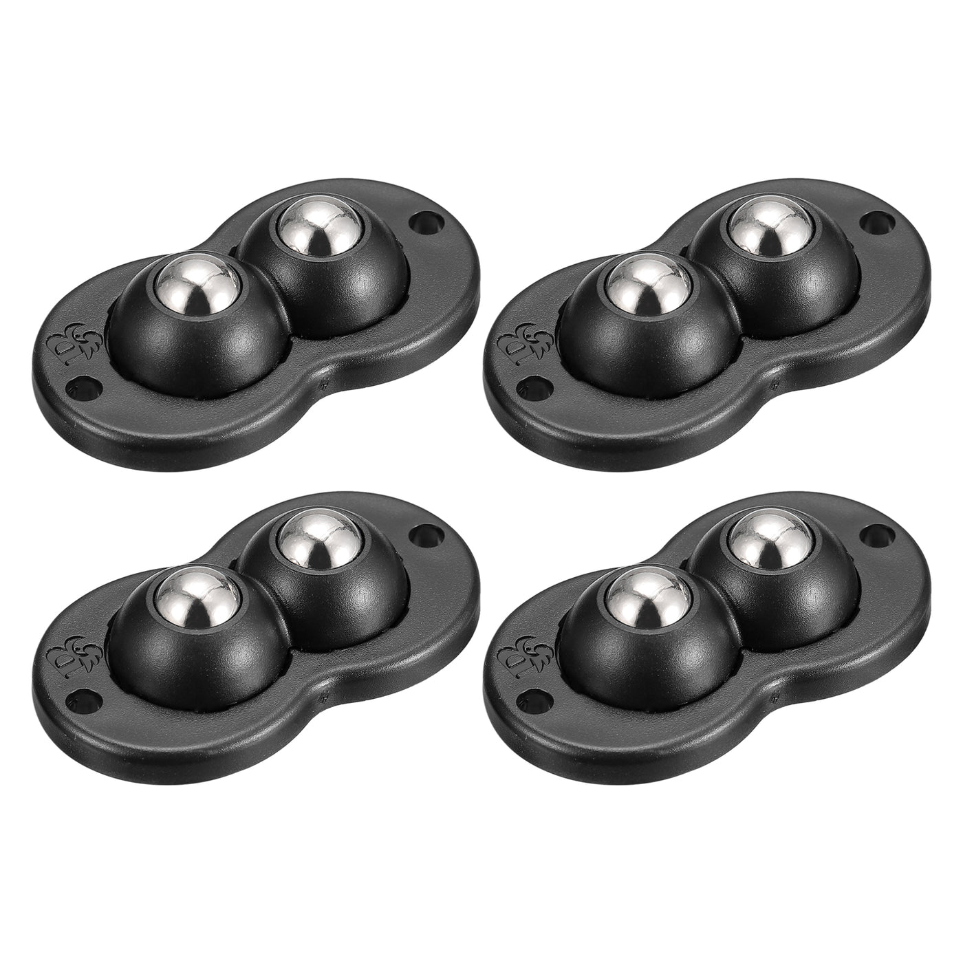 uxcell Uxcell 4Pcs Self Adhesive Caster Wheels, Mini Swivel Sticky Universal Pulley for Bin Bottom, Trash Can, Storage Box, Furniture (Black)