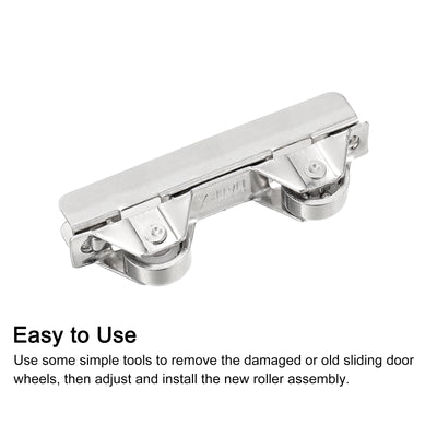 Harfington Uxcell Sliding Patio Door Roller Assembly, Sliding Door Wheel Ball Bearings