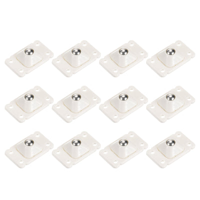 Harfington Uxcell 12Pack Kleber Mini Nachlauf Räder 360° Schwenkbare Universalrolle Klebrig Umlenkrolle für Behälter Lagerbox Mülleimer (Weiß)