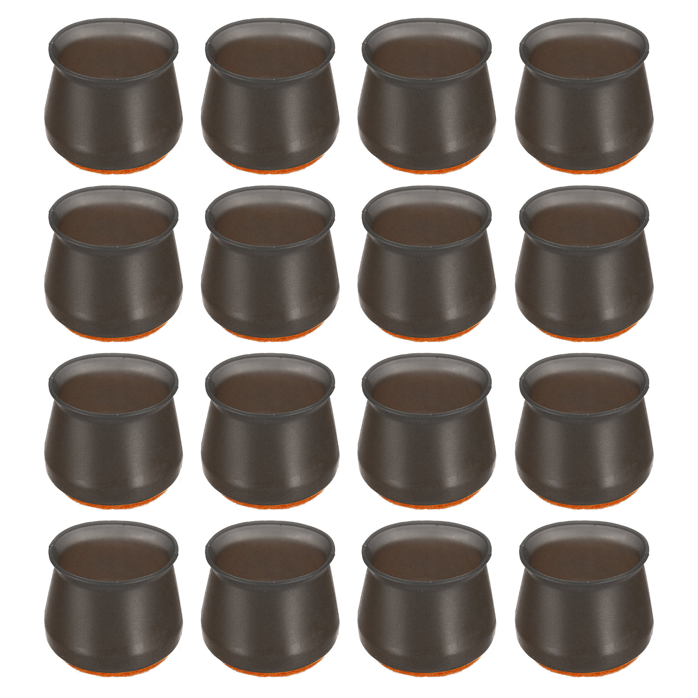 uxcell Uxcell Chair Leg Floor Protectors, 24Pcs 38mm/ 1.5" Silicone & EVA Felt Chair Leg Cover Caps for Hardwood Floors (Black)