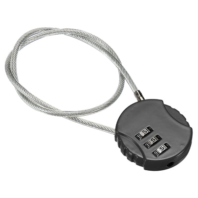 Harfington Small Combination Lock 14.9 Inch, 1 Pack 3 Digit Padlock for Gym Locker, Black