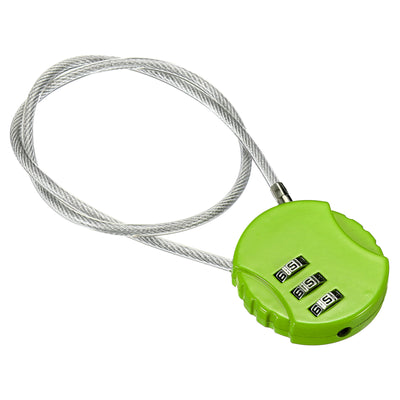 Harfington Small Combination Lock 14.9 Inch, 1 Pack 3 Digit Padlock for Gym Locker, Green