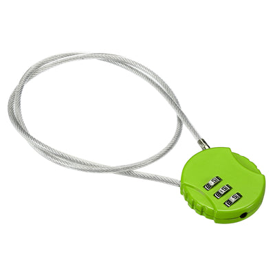 Harfington Small Combination Lock 19.6 Inch, 1 Pack 3 Digit Padlock for Gym Locker, Green