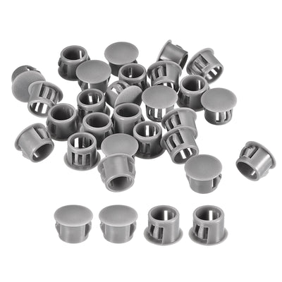 uxcell Uxcell 36Pcs 1/2" Plastic Hole Plugs Panel Flush Type Knockout Locking Plugs, Gray