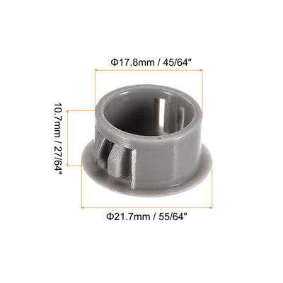 Harfington Uxcell 36 Stück 45/64" Kunststoff Loch Stopfen Flächenbündige Platte Runde Schnappverschluss Befestigung Knockout Verriegelung Stecker für Möbeleinsatz Endkappen Paneele Grau